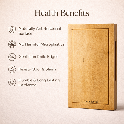 Chef’s Wood SolidCut Pro™ – 1.5 Inch Thick Tamarind Wood Cutting Board, High Density Heavy Duty Butcher Block (15 × 12 Inch)