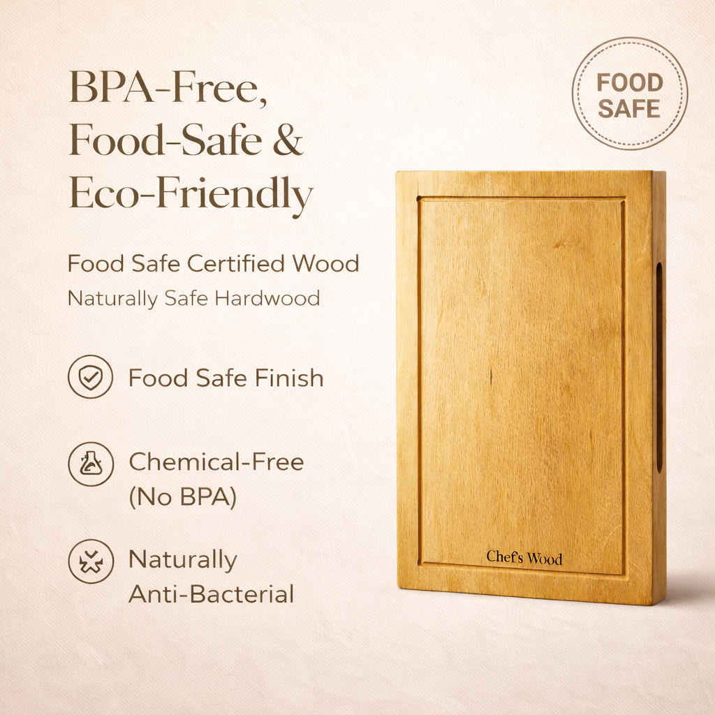 Chef’s Wood SolidCut Pro™ – 1.5 Inch Thick Tamarind Wood Cutting Board, High Density Heavy Duty Butcher Block (15 × 12 Inch)